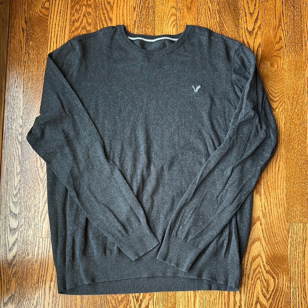 American Eagle Men's Gray Sweater, Size XL